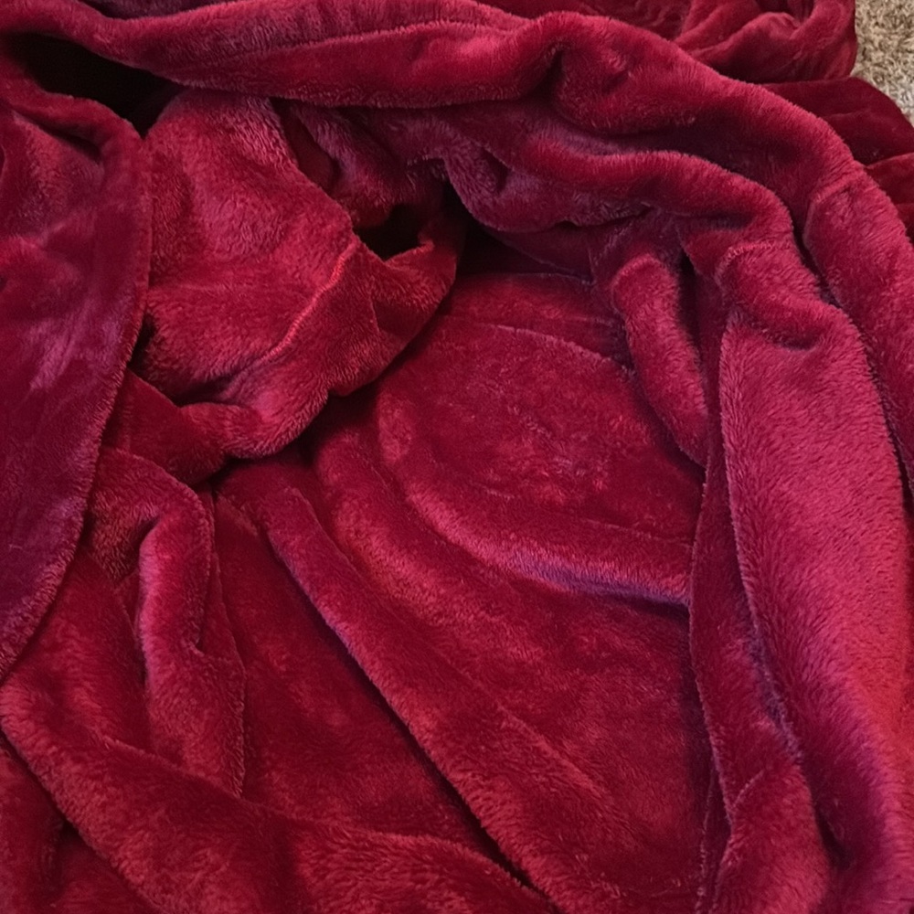 Unisex Wearable Weighted Hoodie Blanket has Pocket One Size Fits All Burgundy ❤️ - Picture 11 of 12